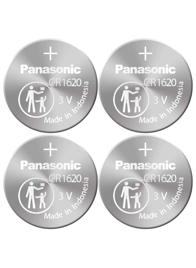 Panasonic 4-Pieces Panasonic CR1620 Lithium 3V Indonesia Batteries - Image 1